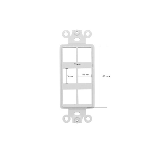 Quickport Decora Keystone Insert 6 Port 1 pachet alb 1