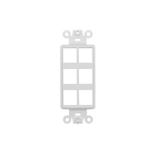Quickport Decora Keystone Insert 6 Port 1 pachet alb