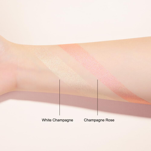 Serseul Παλέτα Μακιγιάζ Highlighter Σκόνη Γυαλιστερή Glitter με Καθρέφτη - Λευκό Χρυσό 2