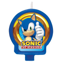 Multicolor Sonic The Hedgehog Birthday Candle - 2.6 """" X 2.4 """" 1 Piece - Perfect Celebration Cake Topper