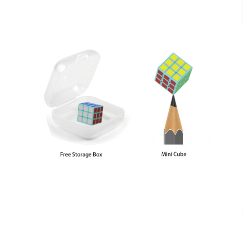 Y.L. DOYMX Mini Cube 3x3 - Cube Lab 1x1x1cm Tiny Cube Smooth Magic Mindste Cube Gave til b?rn og voksne (bl?) 1