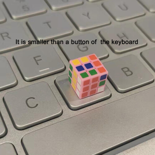 Y.L. DOYMX Mini Cube 3x3 - Cube Lab 1x1x1cm Tiny Cube Smooth Magic Mindste Cube Gave til b?rn og voksne (bl?) 2