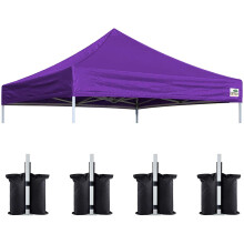 Eurmax USA Capa Substituta para Tenda Pop Up, Somente Capa de Tenda, Pacote Bônus 4PC Saco de Peso (8x8, Roxo)
