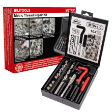 BILITOOLS M10x1.0 Draadreparatieset HSS-boor Helicoil-reparatieset Metrisch