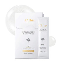 d'Alba Italian White Tryffle Waterfull Vegan Sleeping Pack, pesemtn yn yli kasvonaamio kannettava geelityyppinen kasvonaamio kosteuden silyttmis