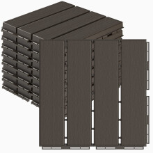 Goovilla Plastic Slyckig dckplattor 9 Pack Patio Deck Tiles 12 """" X12 """" Vattentt utomhusgolv Alla vder Anvnd uteplats golvdckplattor fr ve