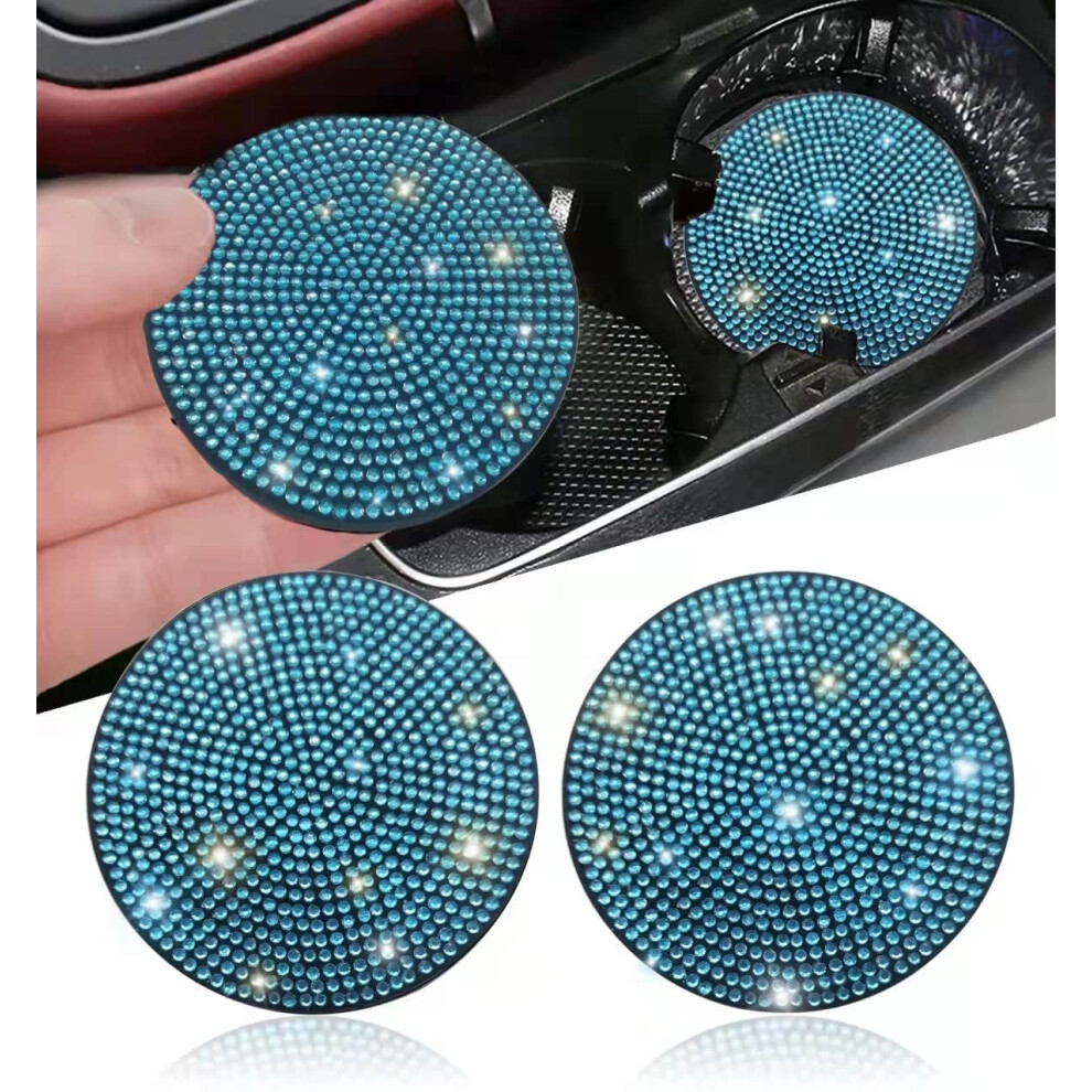 Nbtepem 2Pcs Bling Car Cup Holder Coaster 2.75 Inch Anti-Slip Shockproof Universal Fashion Car Coasters Insert Bling Crystal Rhinestone Aut 768497271050