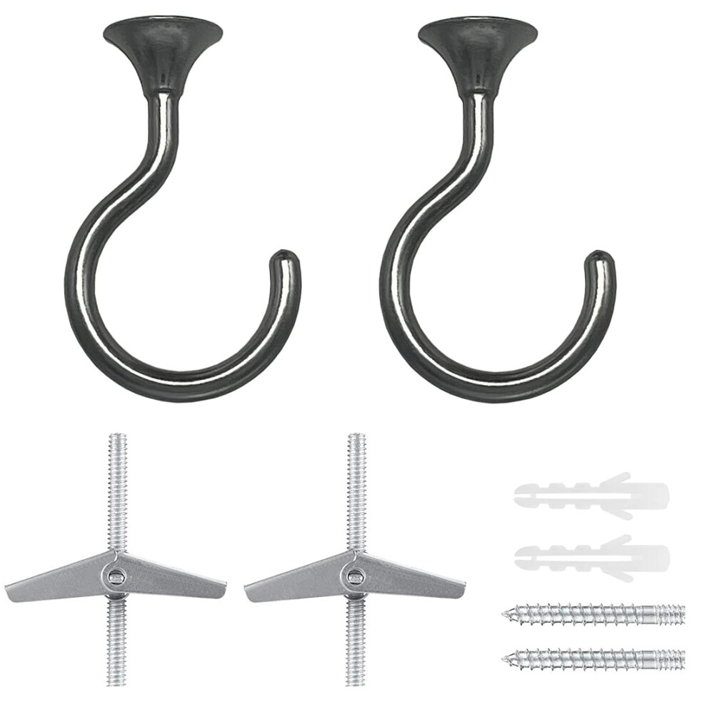 4 Sets Heavy Duty Swag Ceiling Hooks With Hardware For Hanging Plants Cavity Wall Fixing Easy Installation Holds Up To 30Lbs Ideal For Home & Gar 737655780307
