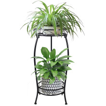 MOCORY Plant Stand Binnen Buiten 2 Laags 27" Hoog Metalen Pottenhouder