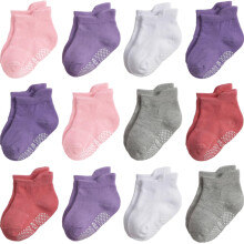 Calzini per bambini alla caviglia antiscivolo Aroveea per bambini e bambine, confezione da 12 calzini per neonati in cotone carini