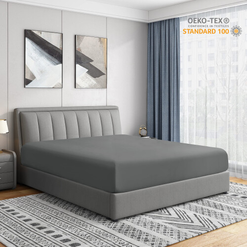 Cathay Home Lençol Ajustado Queen - Ultra Macio - Resistente a Rugas e Desbotamento - 14" de Profundidade 1