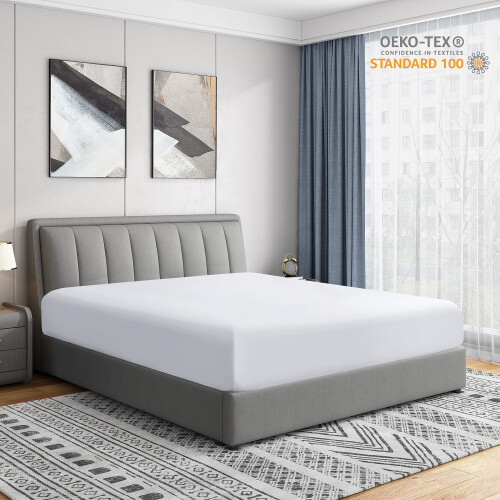 Cathay Home Lençol Ajustado Queen - Ultra Macio - Resistente a Rugas e Desbotamento - 14" 1