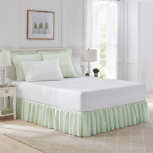 Laura Ashley Home - puuvillainen ryhelinen snkyhame, kevyt ja klassinen tyyli (Ticking Stripe Green Twin)