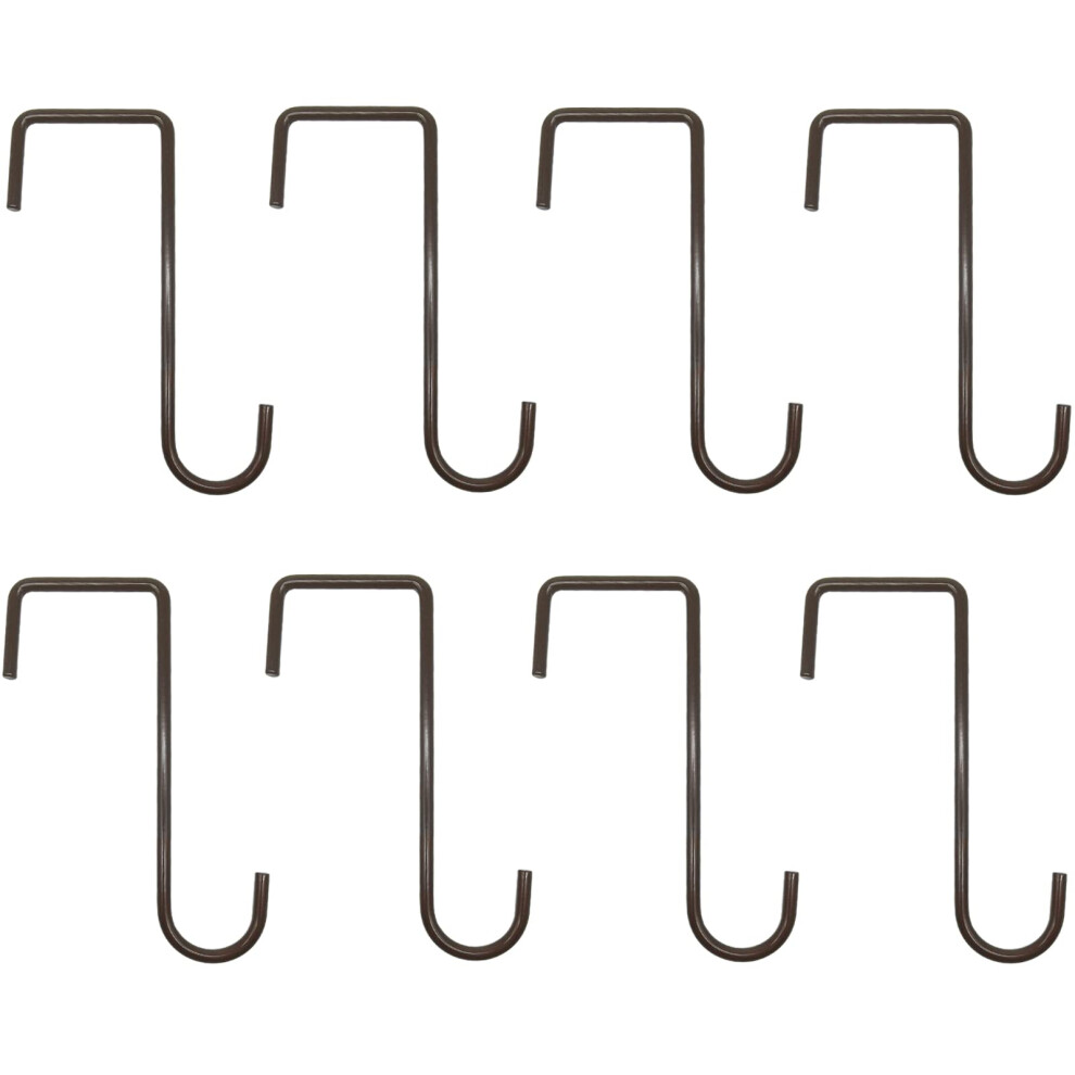Gutapo Lot de 8 crochets de cl   ture en vinyle marron 2 x 6 pouces Crochets de patio pour pergola Crochets pour plantes suspendues Jardini   res Man