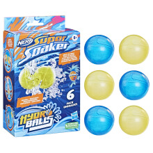 NERF Super Soaker Hydro Balls 6-Pack  Reusable Water-Filled Balls  Ages 6 and Up