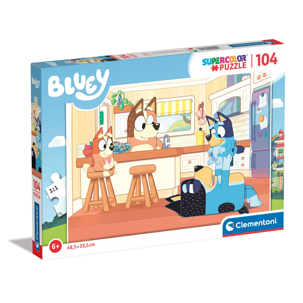 Clementoni 27169 Bluey Supercolor Bluey - Puzzle 104 pi   ces pour enfants