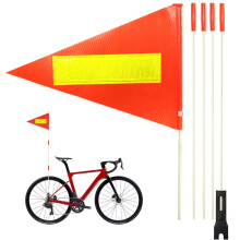 Steag pentru biciclete uelfbaby cu stlp pentru siguran?a de 6 ft din fibra de sticla din poliester din fibra de sticla cu culoare completa, rezi