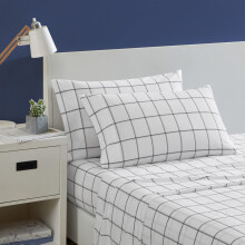 Nautica  Twin Sheets  Cotton Percale Bedding Set  Casual Home Decor Plot Black  Twin