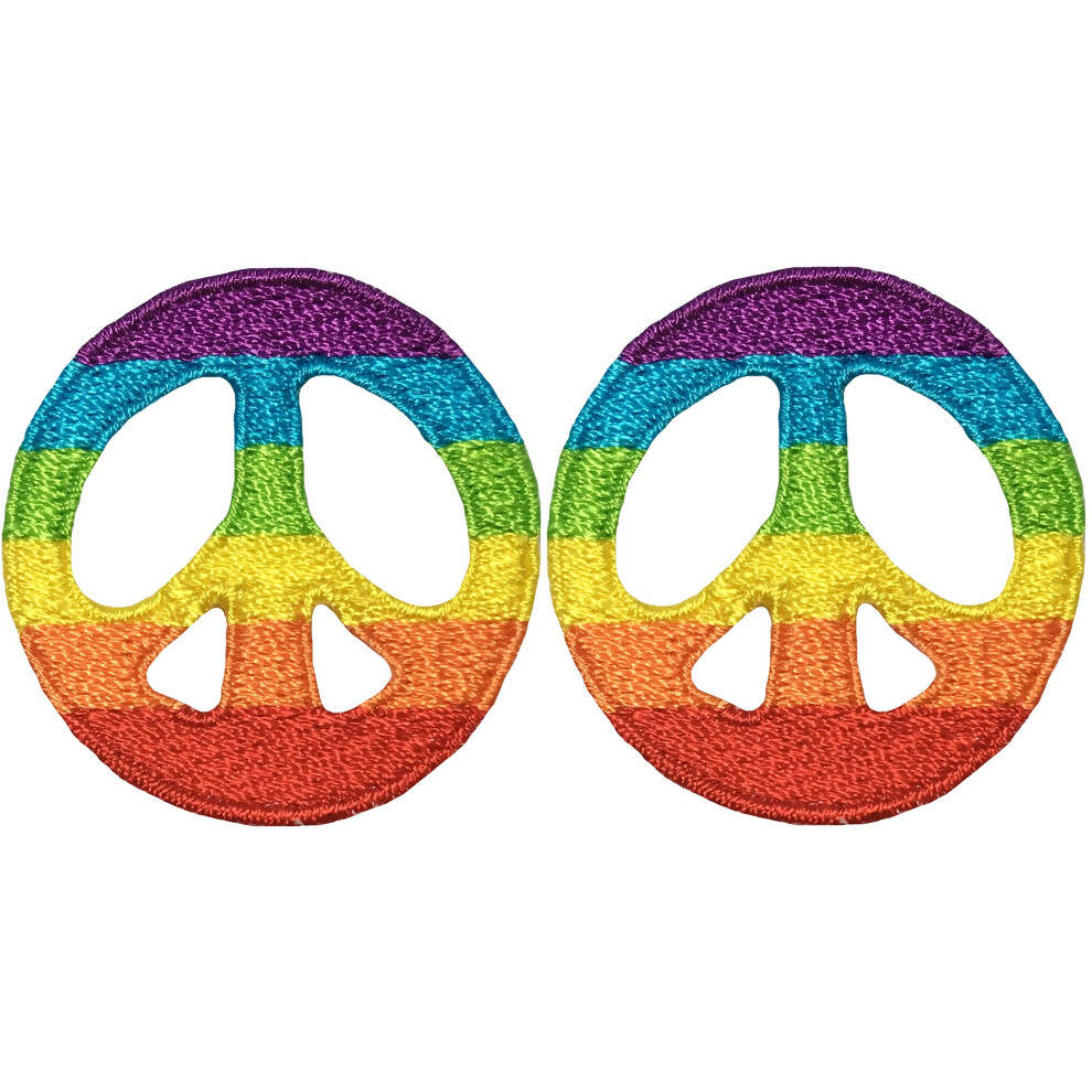 Ranger Return Set 2 Van Kleine Schattige Mini Vredesborduursels Kleurrijke Regenboog Kleine Naai-Strijkbare Geborduurde Patches Peaceclromini2-image