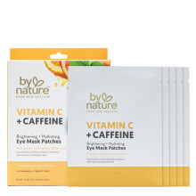 Van nature Vitamine C + Cafe?e Verhelderend + Hydraterend Onderoogmaskerpleisters - Energiserende + Herstellende Ooglapjes voor Donkere Kringen - Hui