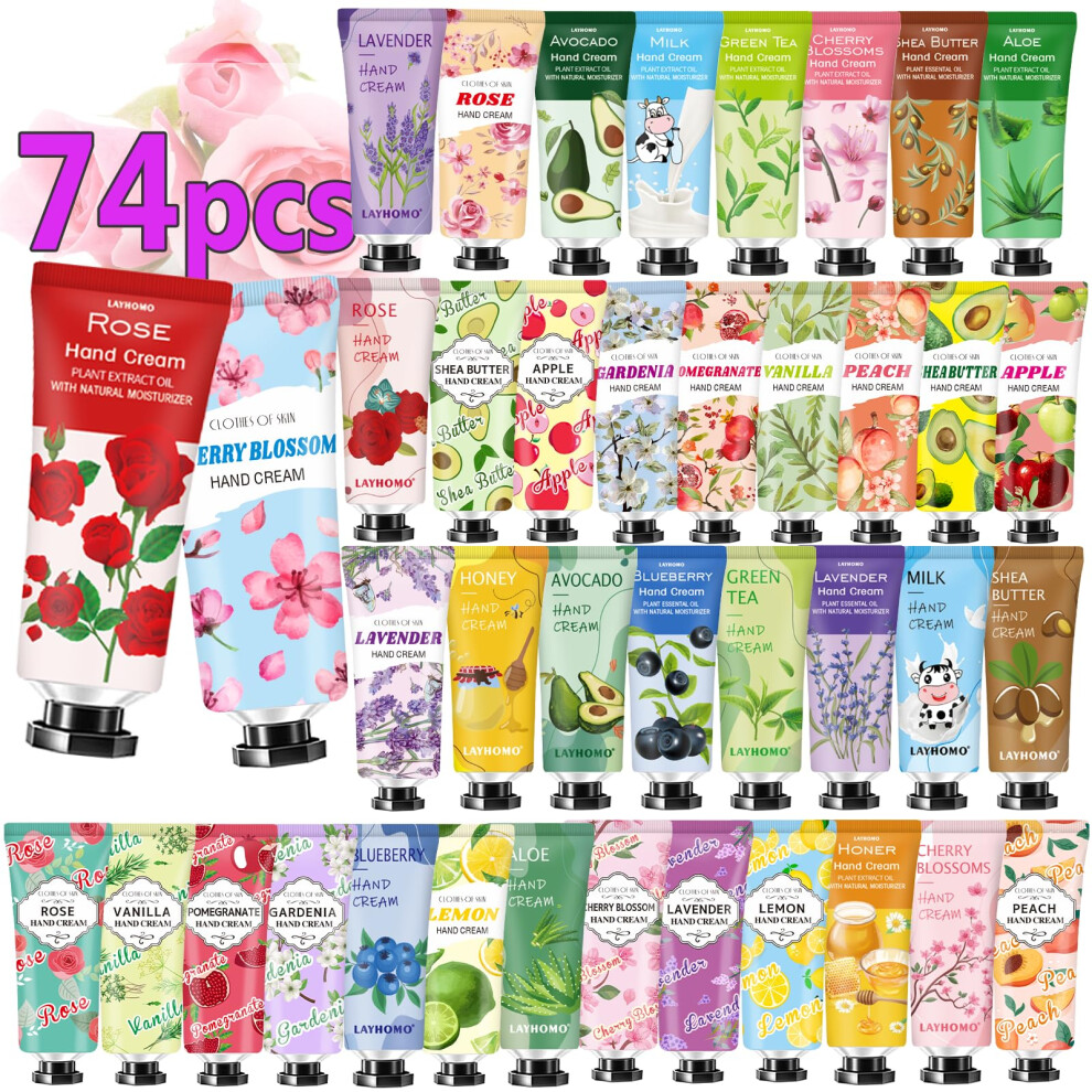 74 Pack Hand Cream Gifts for Women Christmas Gifts Stocking Stuffers for Adults Employees Appreciation Gifts Bulk Small Gifts Party Return Gifts for W-image-OPC-PFZ6XS7-NEW