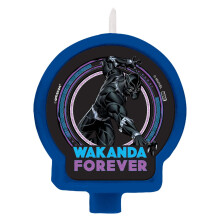Black Panther Wakanda Forever Birthday Candle - 2,6 """" X 2,4 """" 1 Piesa - Lumnare cu personaje Marvel Negru Premium pentru petreceri de na?tere