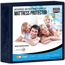 Coprimaterasso impermeabile Utopia Bedding, coprimaterasso in spugna premium, 200 g/m , traspirante, con tasche elastiche (blu navy)