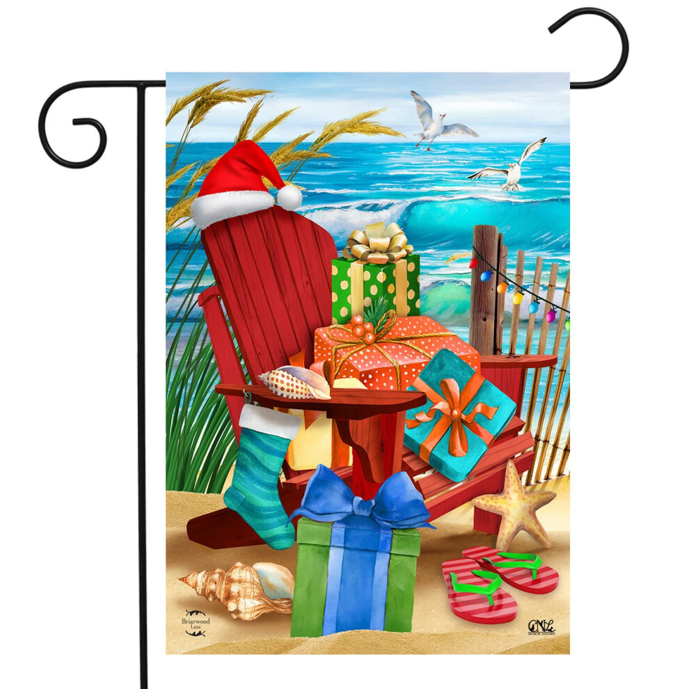 Drapeau de jardin de No   l Briarwood Lane Beachy Chaise Adirondack Cadeaux 12,5"""""""" x 18""""""""