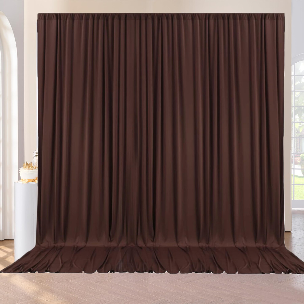 Rideaux De Fond Marron Infroissables De 3 M X 3 M Pour F Tes, Toiles De Fond Photo En Polyester, 2 Panneaux De 1,5 M X 3 M Pour Mariage, F Te D'a-image