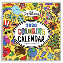 Expresii minuscule - colorat 2024 Calendar pentru copii - Calendar lunar de perete cu luni de luni ?i imagini ilustrate unice pentru culoare - Ca