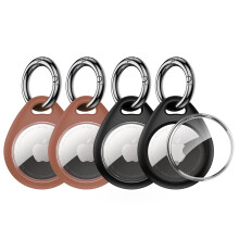 UNBREAKcable Apple AirTag-Halter  4er-Pack [fest sitzendes Design] [einfach zu installieren] [Air Tag sicher halten] wasserdichte TPU-Schutzhlle mi