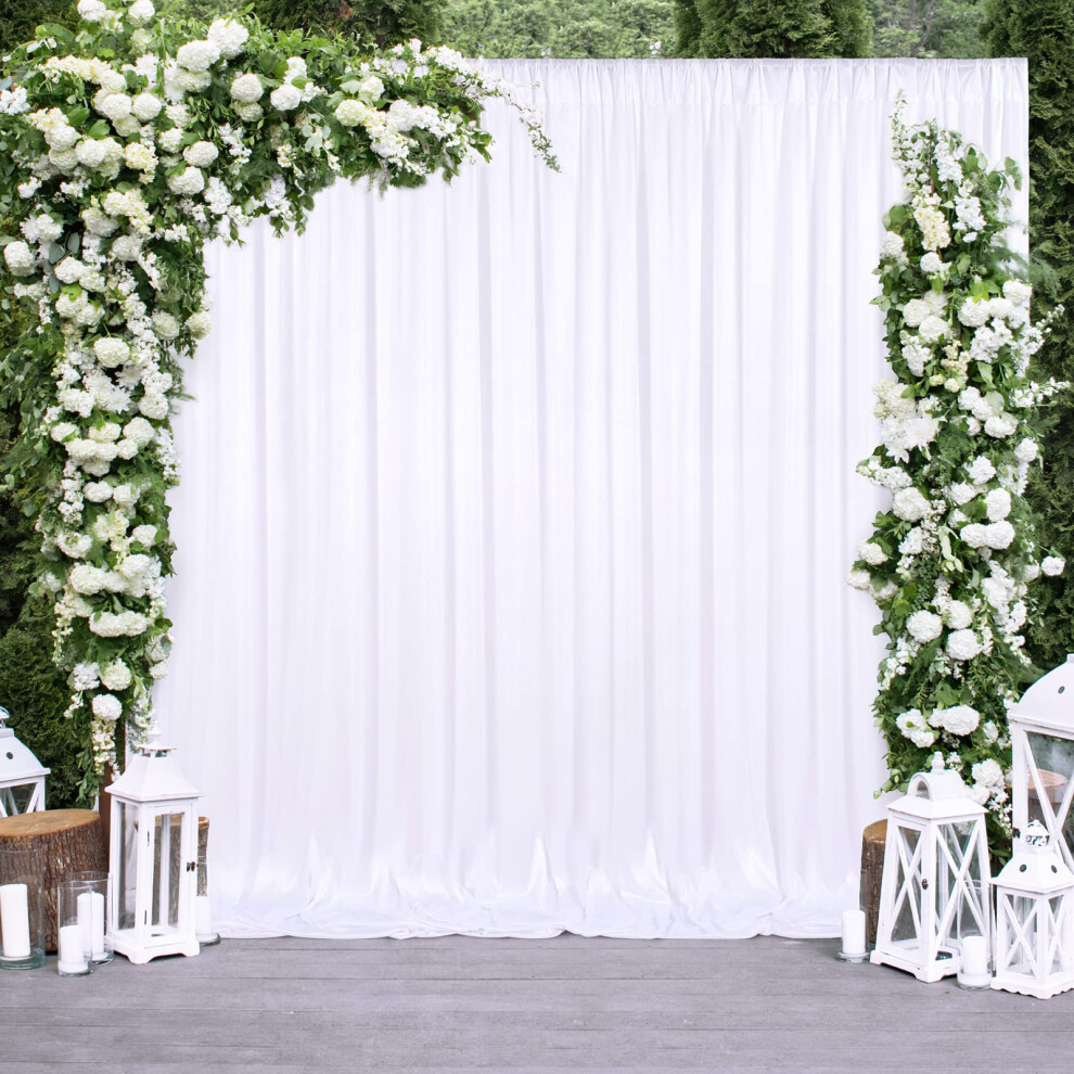 Rideau de fond blanc 10x10 pieds pour f   tes, mariages, photos, rideaux, tissu pour baby shower, s   ance photo