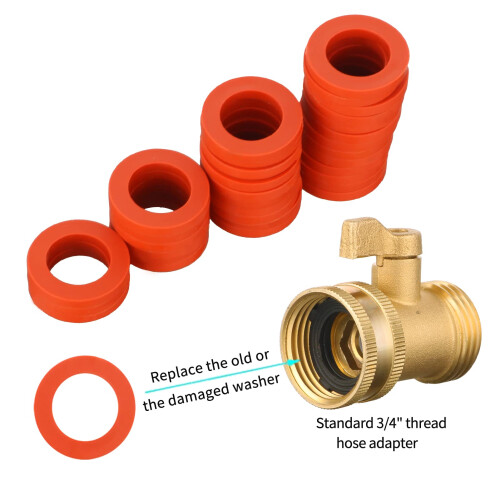 Jeeker 100 PCS Anel de Borracha para Mangueira, Gasket de Borracha Resistência para Conexões de 3/4 polegadas 2