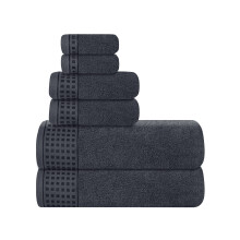 Glamburg 100% bumbac ultra moale 6 pachet Set de prosopuri con?ine 2 prosoape de baie 28x55 inci 2 prosoape de mna 16x24 inci ?i 2 spalatorie Co