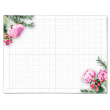 Covora? de sticla | Magnetic | Rezistent la zgrieturi ?i pete la caldura | Perfect pentru lucrari de arta mixte (floral 13,5 x 18 inchi)