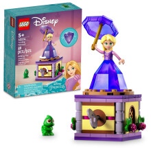 LEGO Disney Princess Twirling Rapunzel 43214 Giocattolo da costruzione con mini-doll con abito di diamanti e personaggio Pascal il camaleonte Gio