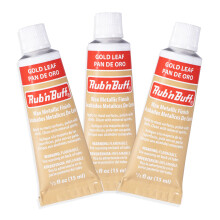 AMACO Rub n Buff Cera Metalizada - 3 Tubos de 15ml de Rub n Buff Gold Leaf