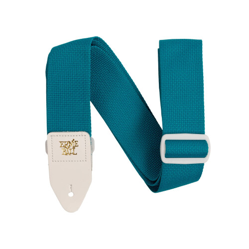Ernie Ball Polypro Guitar Strap Teal med White (P05349)