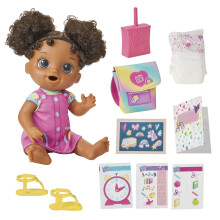 Baby Alive Time for School -vauvanukkesetti, 12 tuuman koulun aloitusleluja tyt ille ja pojille, mustat hiukset, esikoululaislahjoja 3+ -vuotiail