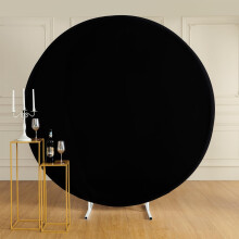 7.2ft coperta de fundal rotund negru pentru 7ft / 7.2ft Circle Stand Wrinkle Rig Circle Extensy Arc arc de fundal rotund pentru petrecere nunta d