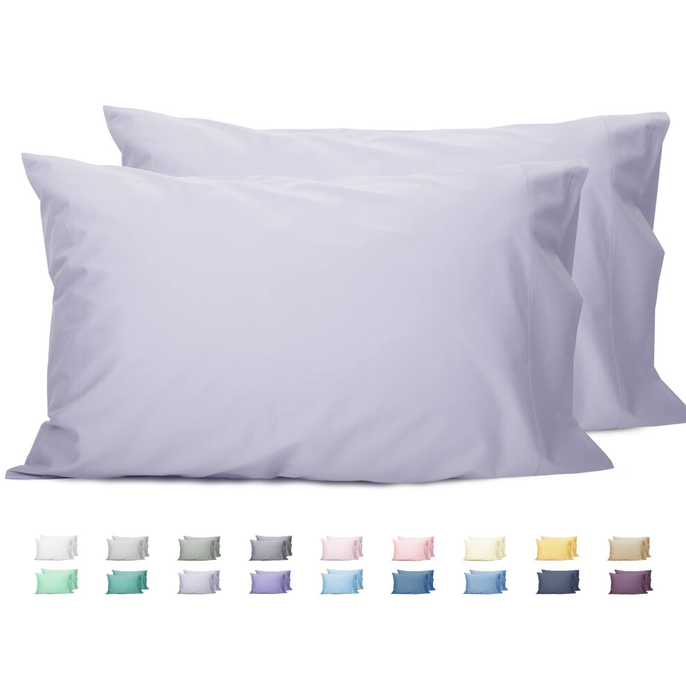 Lot de 2 taies d'oreiller King Size Sunflower 100 % coton 2 taies d'oreiller King Size 2 20     40 pouces Violet clair Doux et respirant