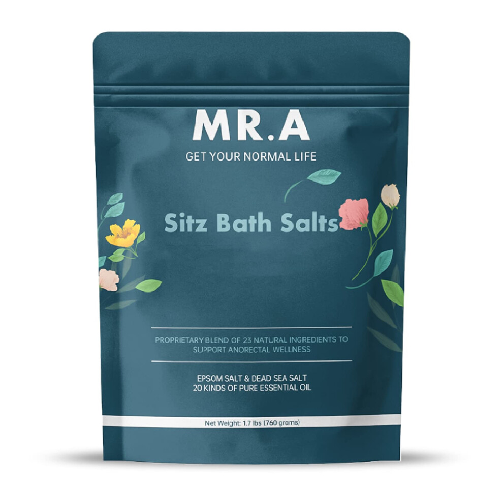 Mr.a 1.7 Lbs Sitz Bath For Hemorrhoids Premium Grade 23 Ingredients Advanced Hemorrhoid Treatment Formula Epsom Salt Dead Sea Salt Essential Oils Sitz Ba