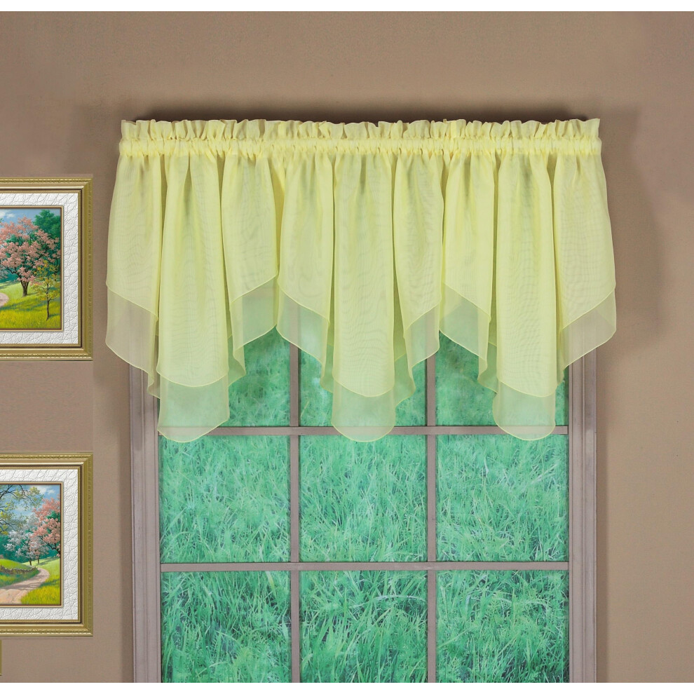 Der Heutige Vorhang Emelia Original Voile Ascot, 63,5 Cm, Gelb, 101,6 Cm B X 63,5 Cm L-image