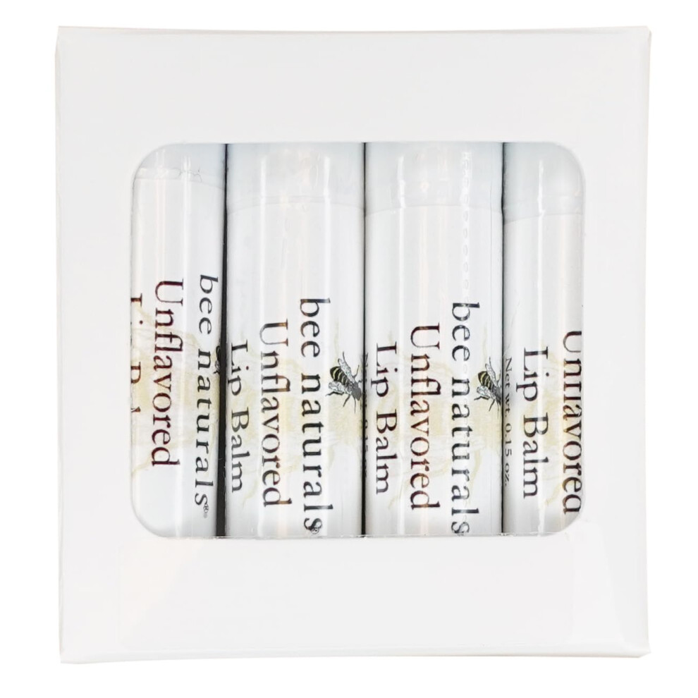 Bee Naturals Unflavored Lip Balm Beeswax Cocoa Butter Vitamin E Moisturizer For Dry Chapped Lips Soothe Heal And Protect