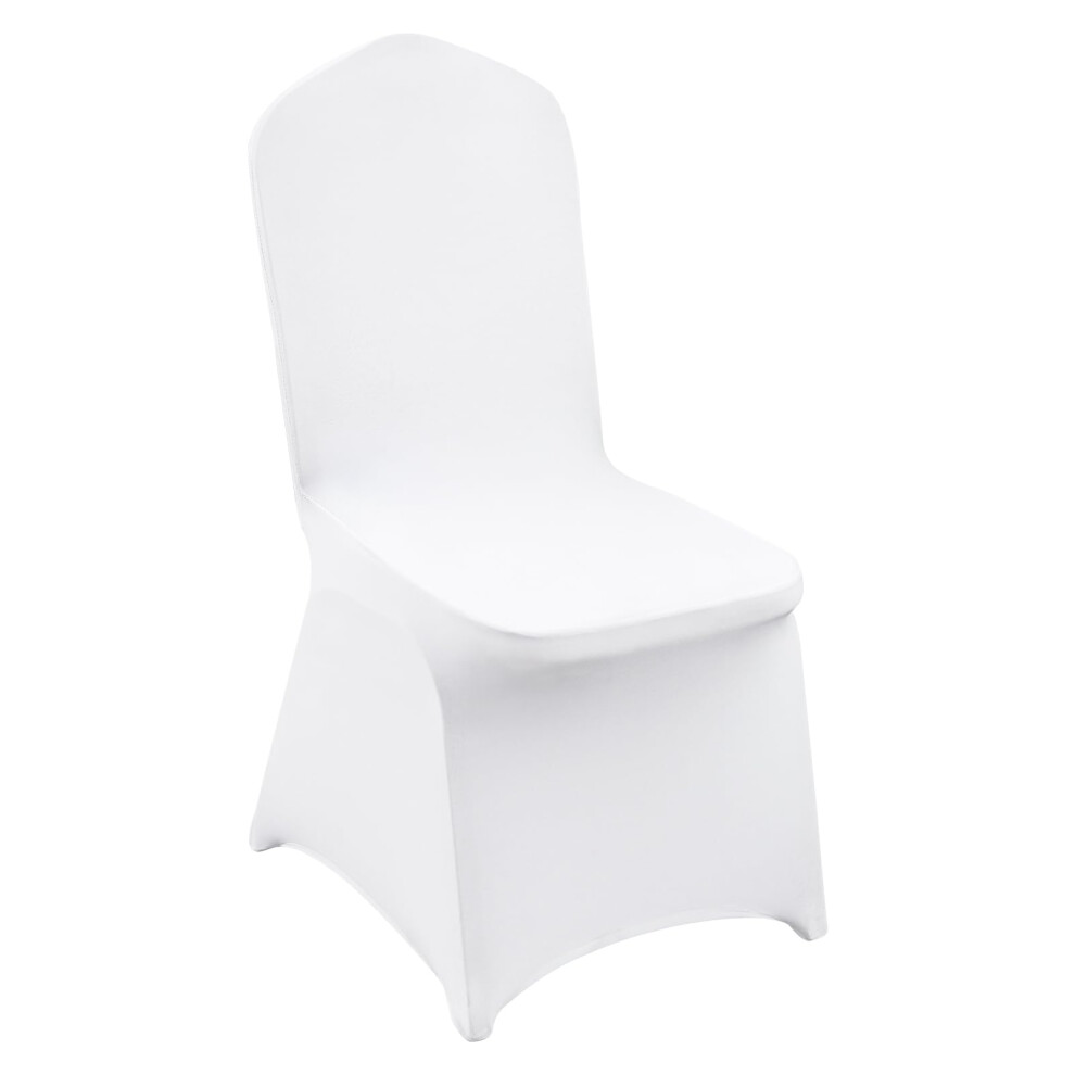 VEVOR Chair Cover  50pcs White  Wedding Spandex Chair Covers  Stretch Fabric Removable Washable Protective Slipcovers  for Weddings Banquets Ceremony(