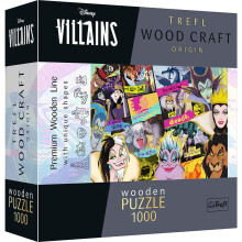 Trefl Disney Wood Craft 1000 Teile Puzzle Villains Reunion 20""x15""