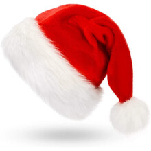 LKQBBSZ Christmas Hat Santa Claus Hats Thicken Xmas Holiday Hat Women Men for Christmas New Year Festive Party Supplies (RedKids)