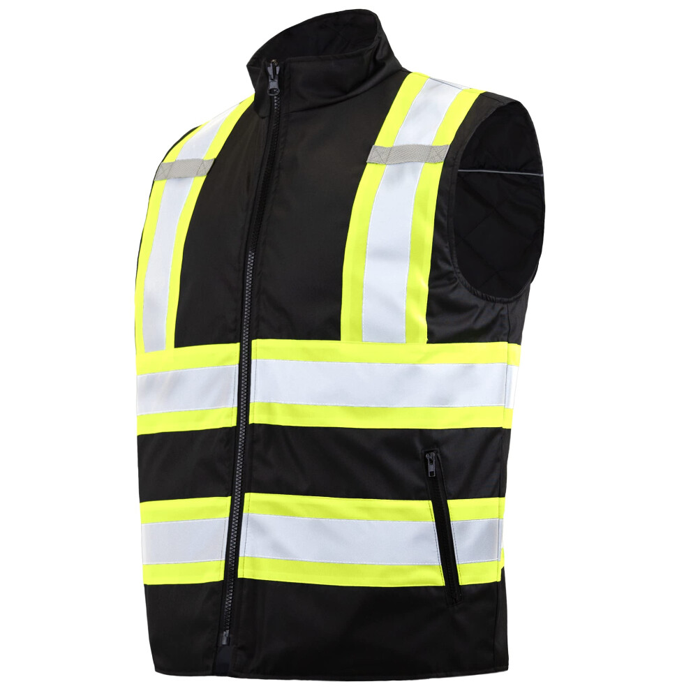 JORESTECH Safety Vest with Two-Tone Reflective X Strips On The Back  Reversible  Wind Resistant Waterproof  and Insulated-image-OPC-PFN8GNT-NEW
