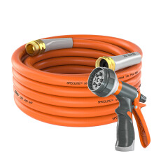 Mangueira de Jardim SPECILITE 25 ft x 5/8 in, Leve e Resistente, 600 psi, Sem Nós, Borracha Híbrida