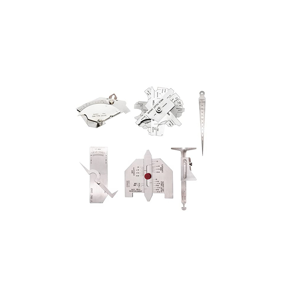 Il Set Di Calibri Per Saldature Necygoo Include Un Calibro A Camma, Un Calibro Per Raccordi, Un Calibro Hi-Lo, Un Calibro Conico, Un Calibro Di C
